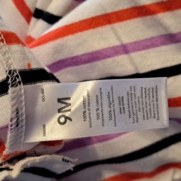 Just One You by Carter's striped short rompr 9 months New - Picture 5 of 5